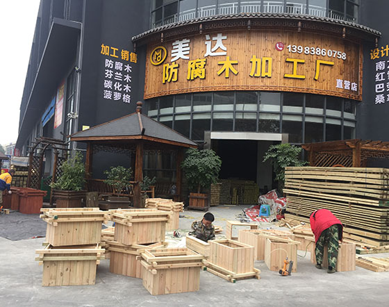 防腐木花箱